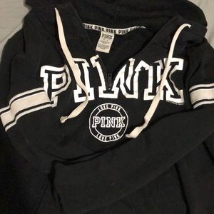 Pink half zip hoodie